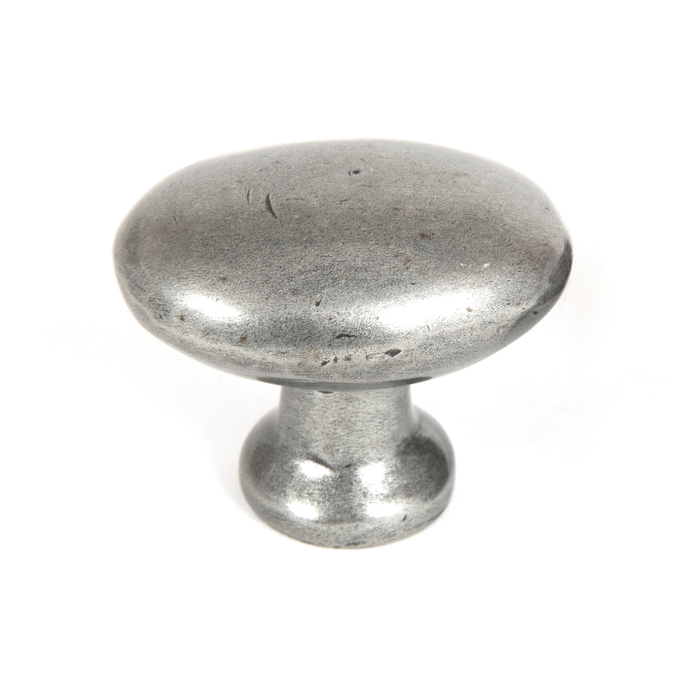 Pewter Oval Cabinet Knob 40mm
