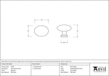 Oval Cabinet Knob (Blacksmith)