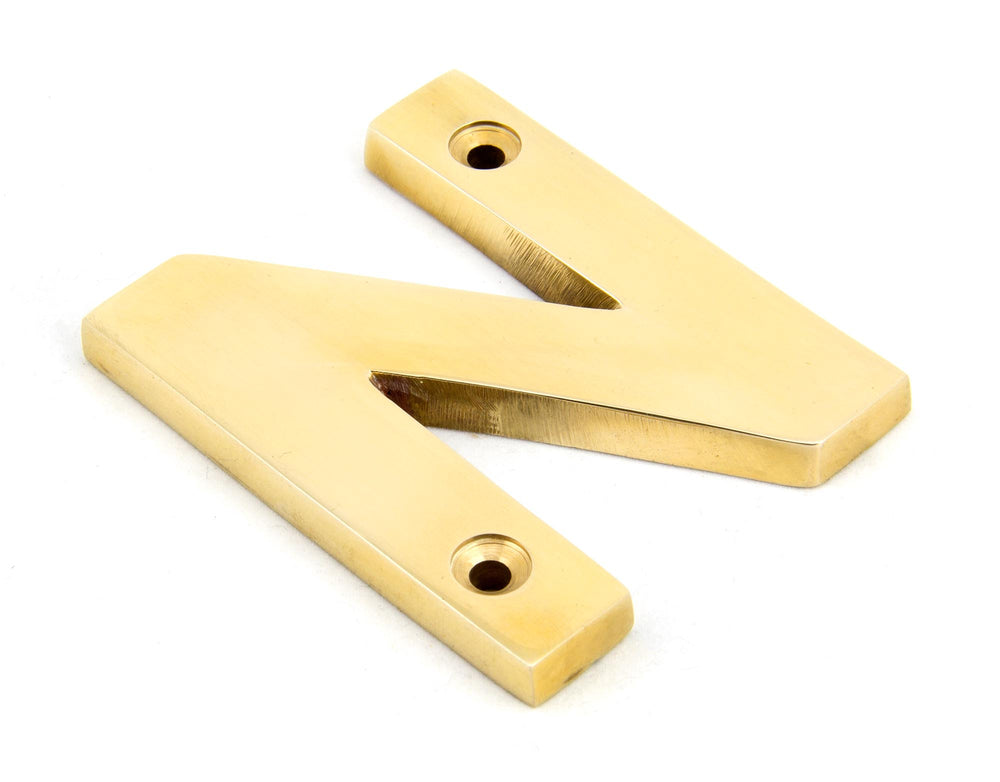 Polished Brass Letter N