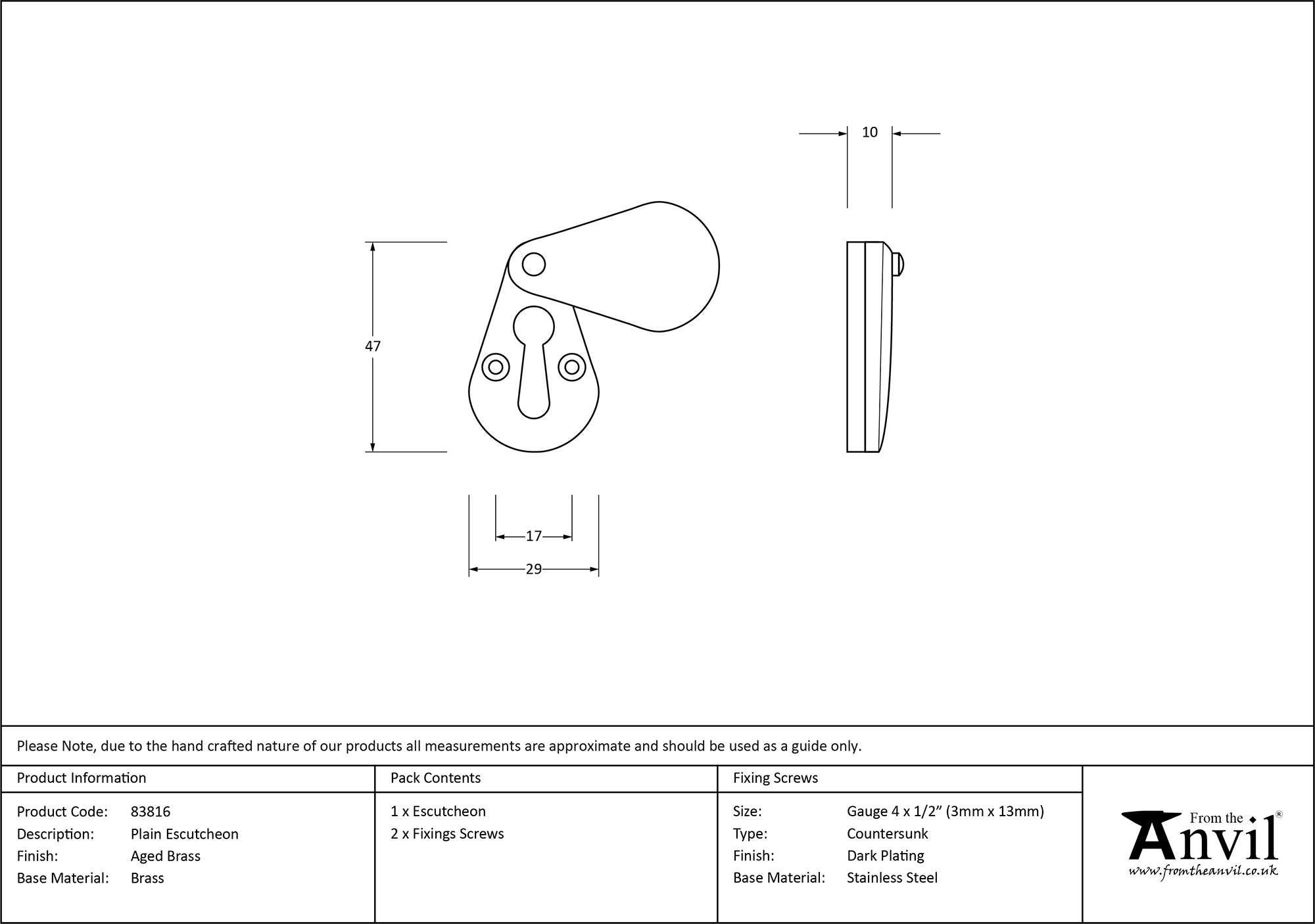 Plain Escutcheon