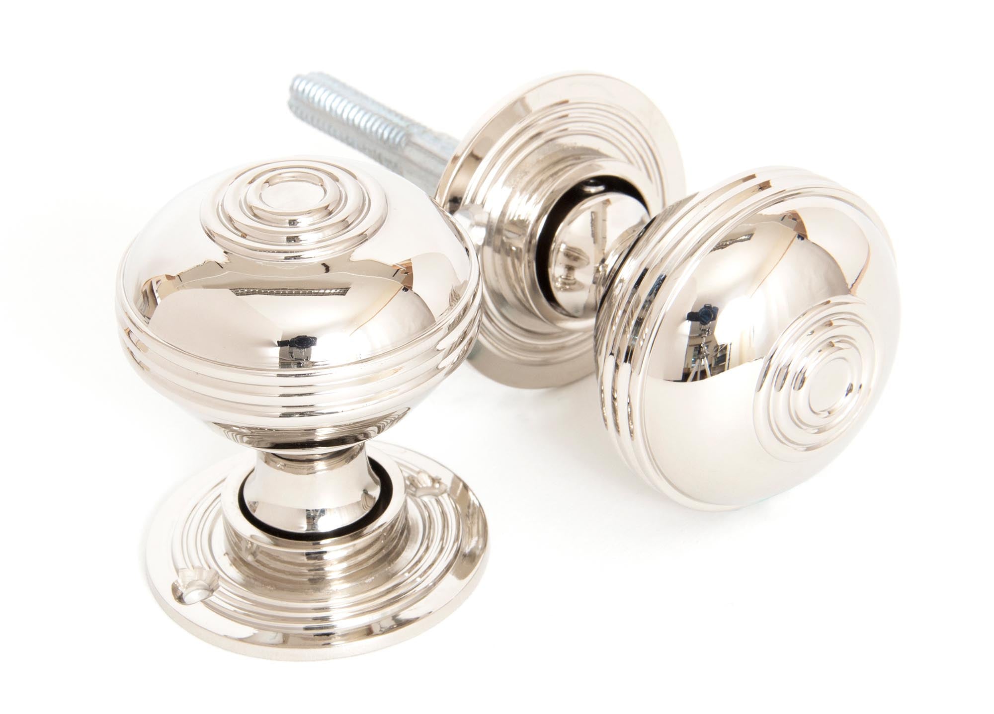 Polished Nickel 50mm Prestbury Mortice/Rim Knob Set