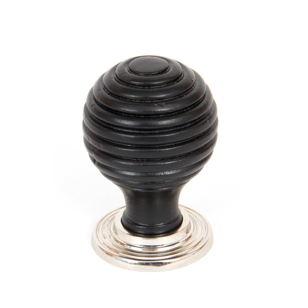 Ebony and PN Beehive Cabinet Knob 35mm