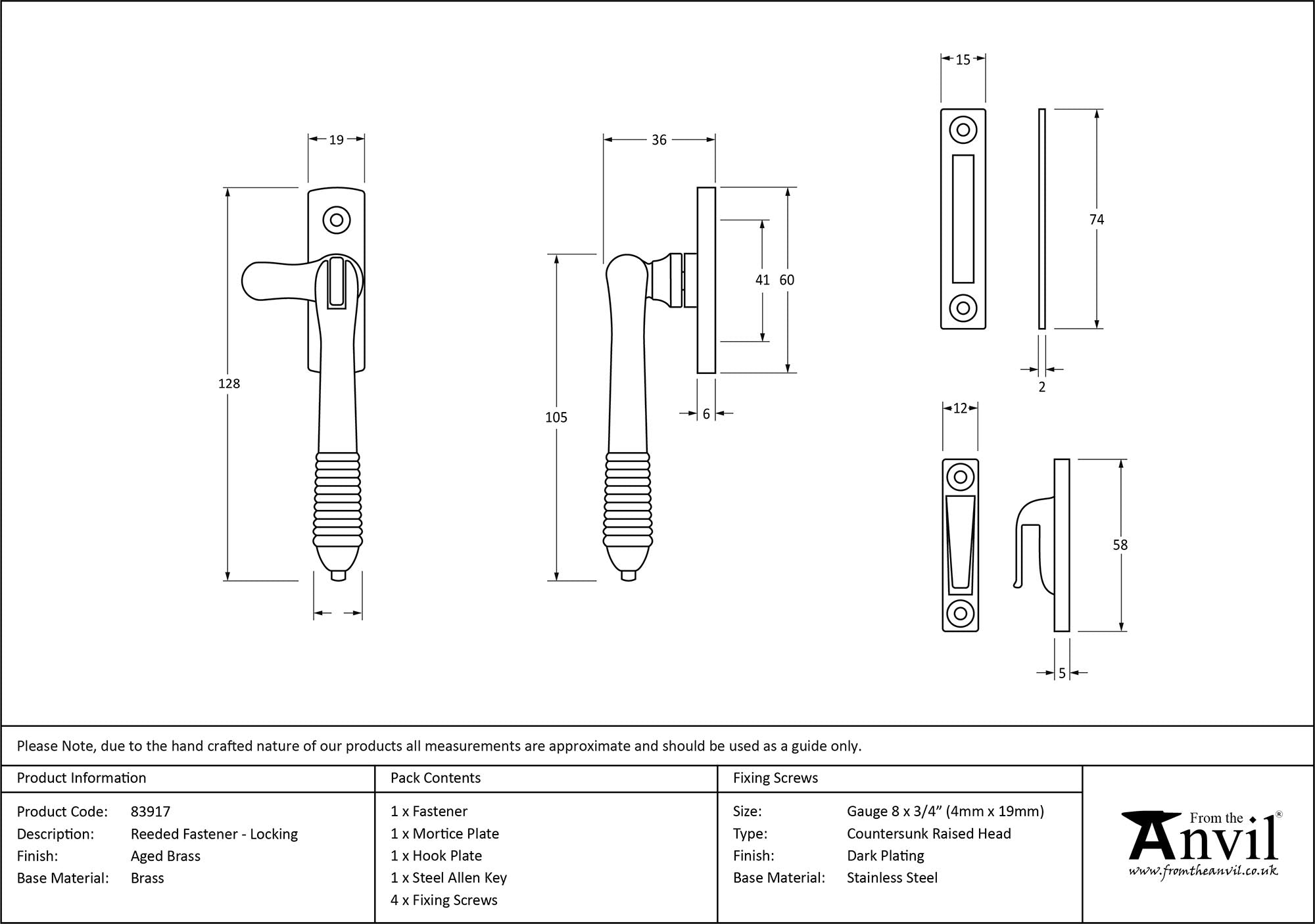 Locking Reeded Fastener
