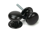 Aged Bronze 49mm Mushroom Mortice/Rim Knob Set