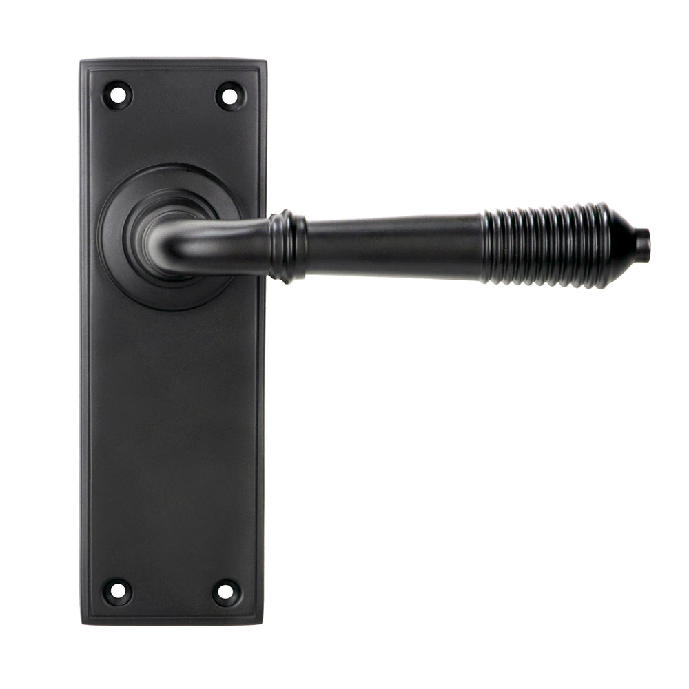 Aged Bronze Reeded Lever Latch Set