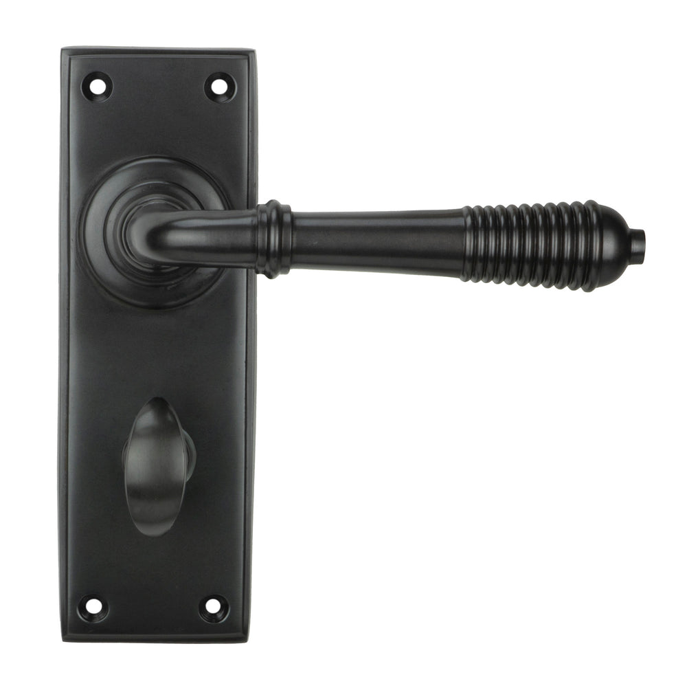 Aged Bronze Reeded Lever Bathroom Set