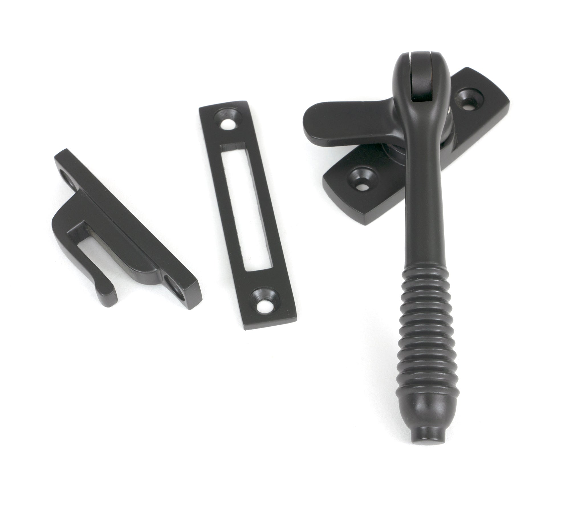 Aged Bronze Locking Reeded Fastener