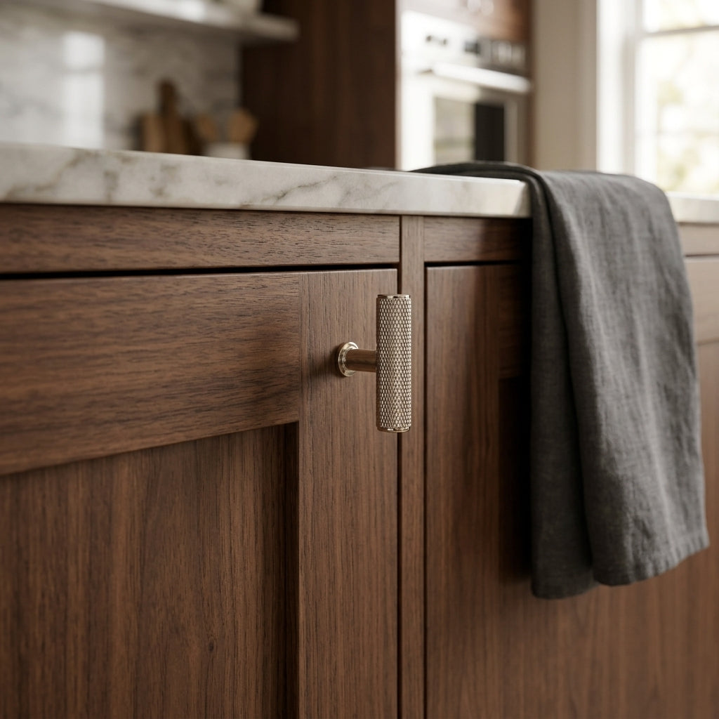 Crispin Knurled T-bar Cupboard Knob