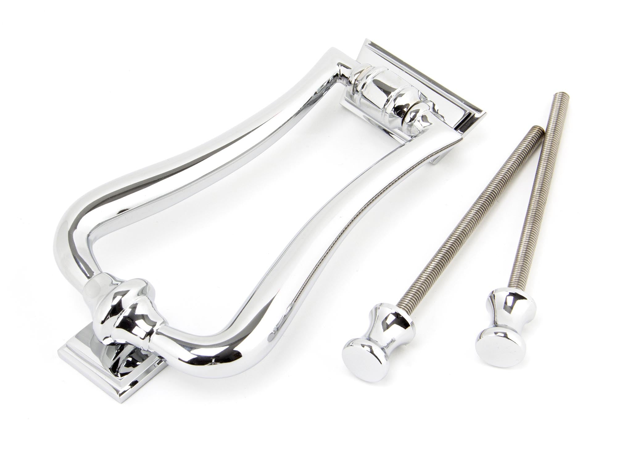Polished Chrome Slimline Art Deco Door Knocker