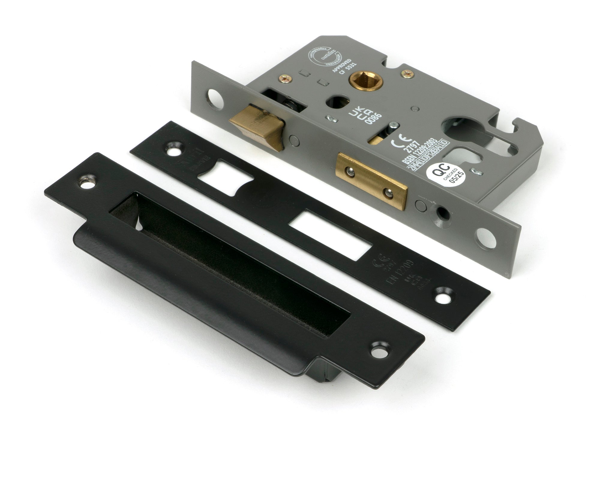 Black 2½" Euro Profile Sash Lock