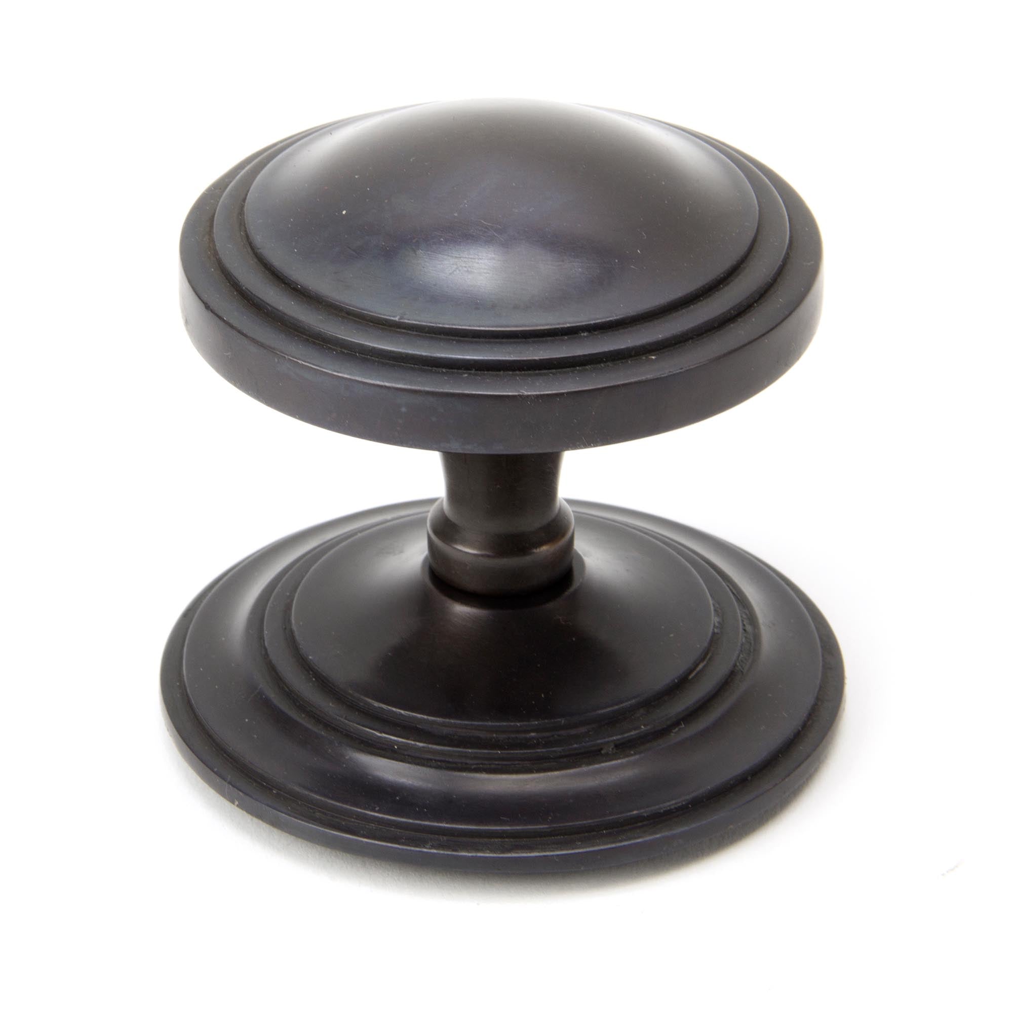 Aged Bronze Art Deco Centre Door Knob
