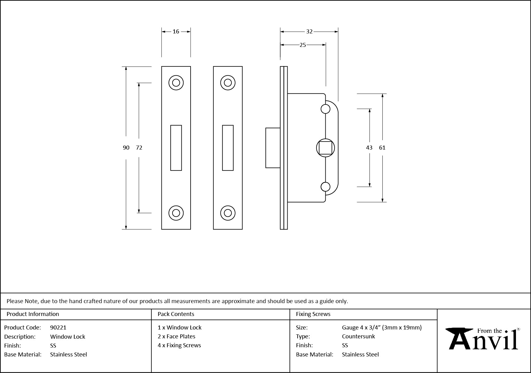 SS Window Lock