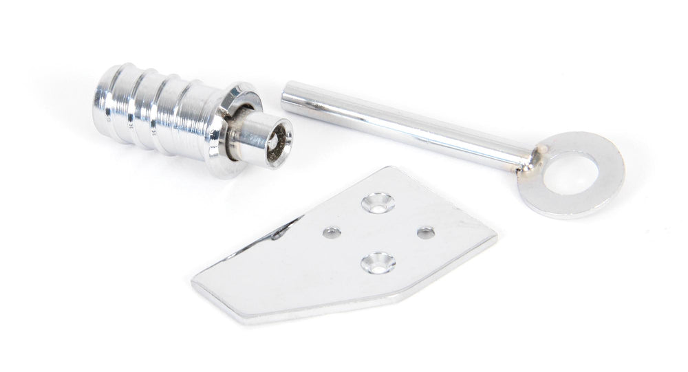 Polished Chrome Key-Flush Sash Stop
