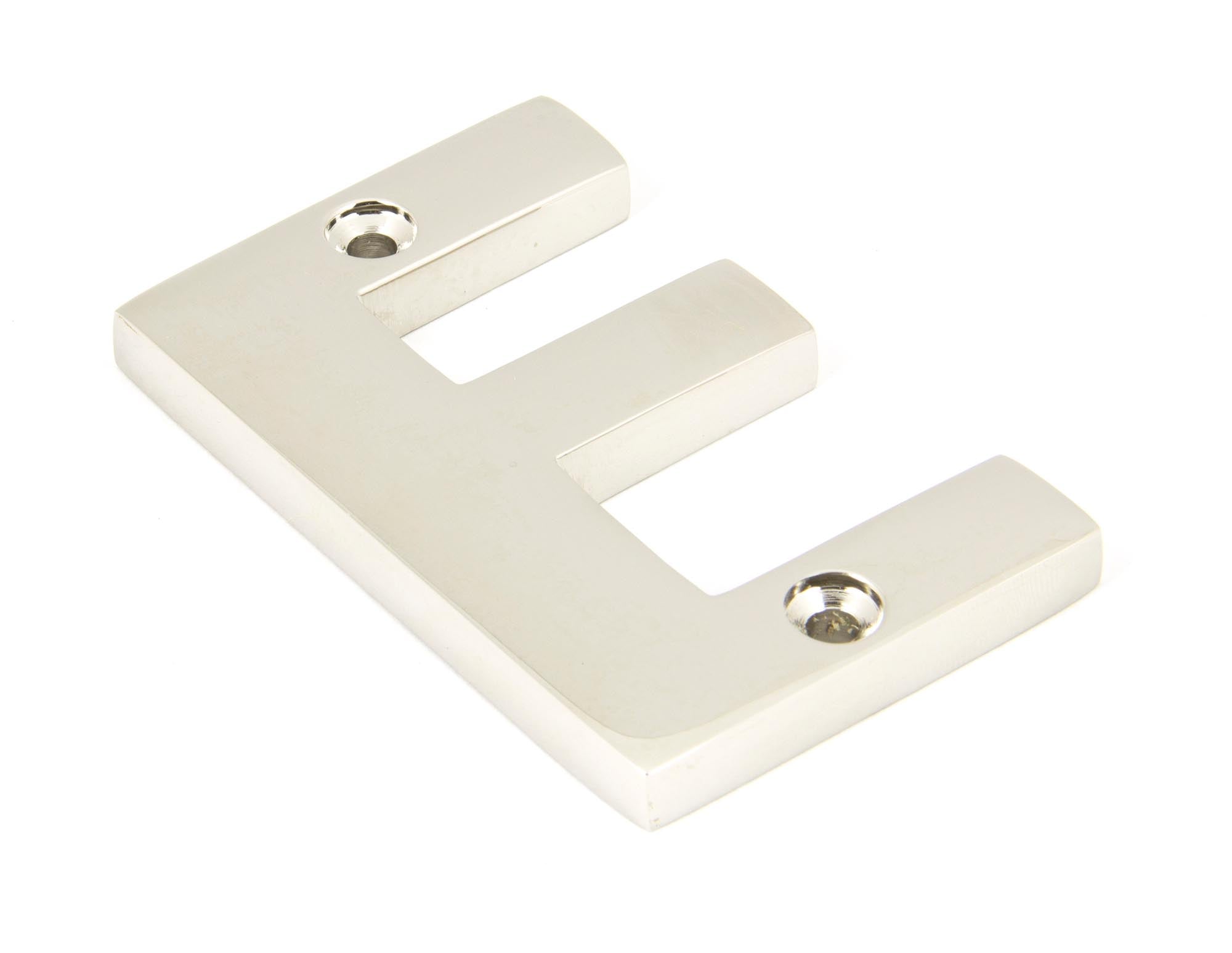 Polished Nickel Letter E