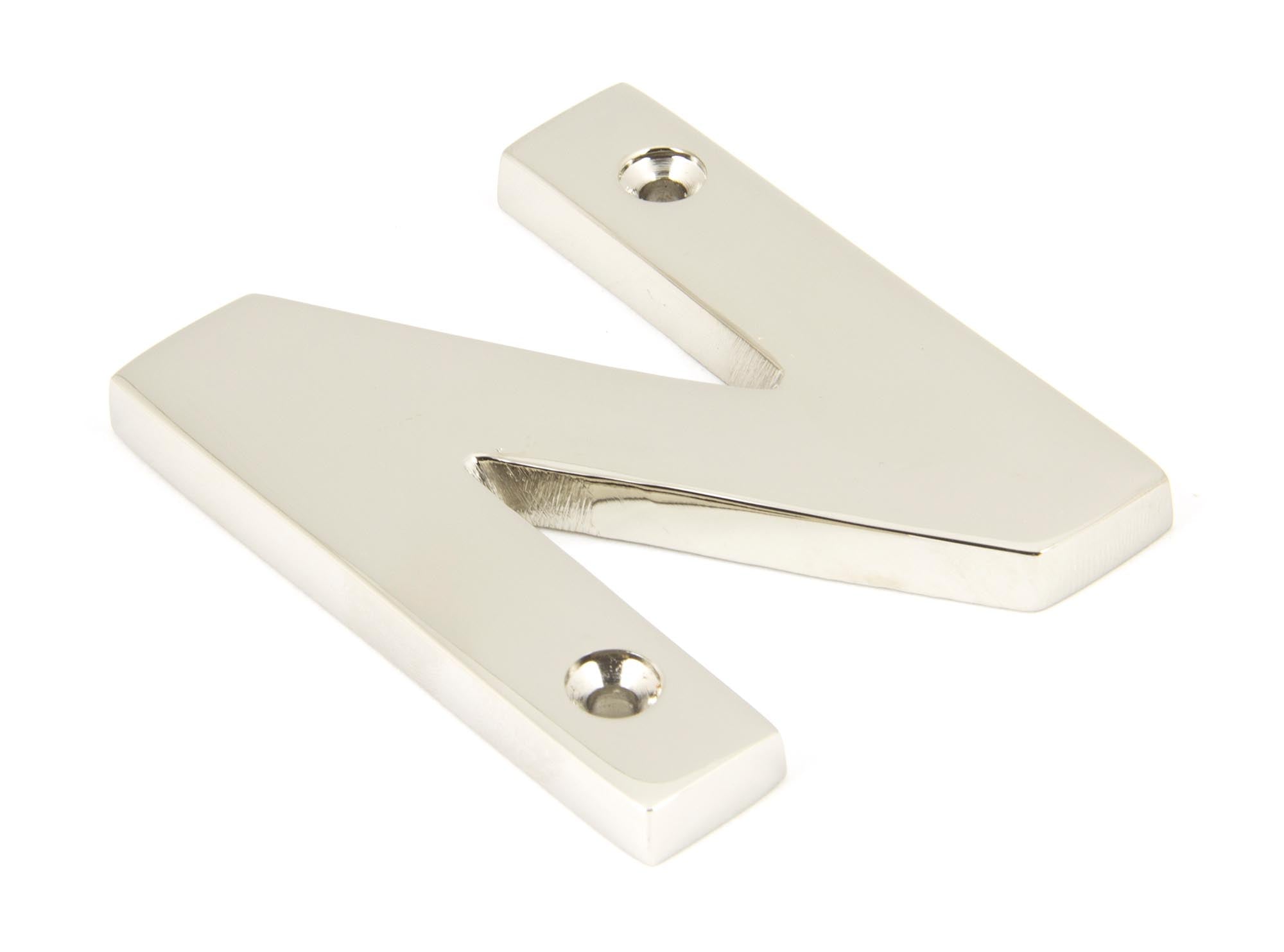 Polished Nickel Letter N
