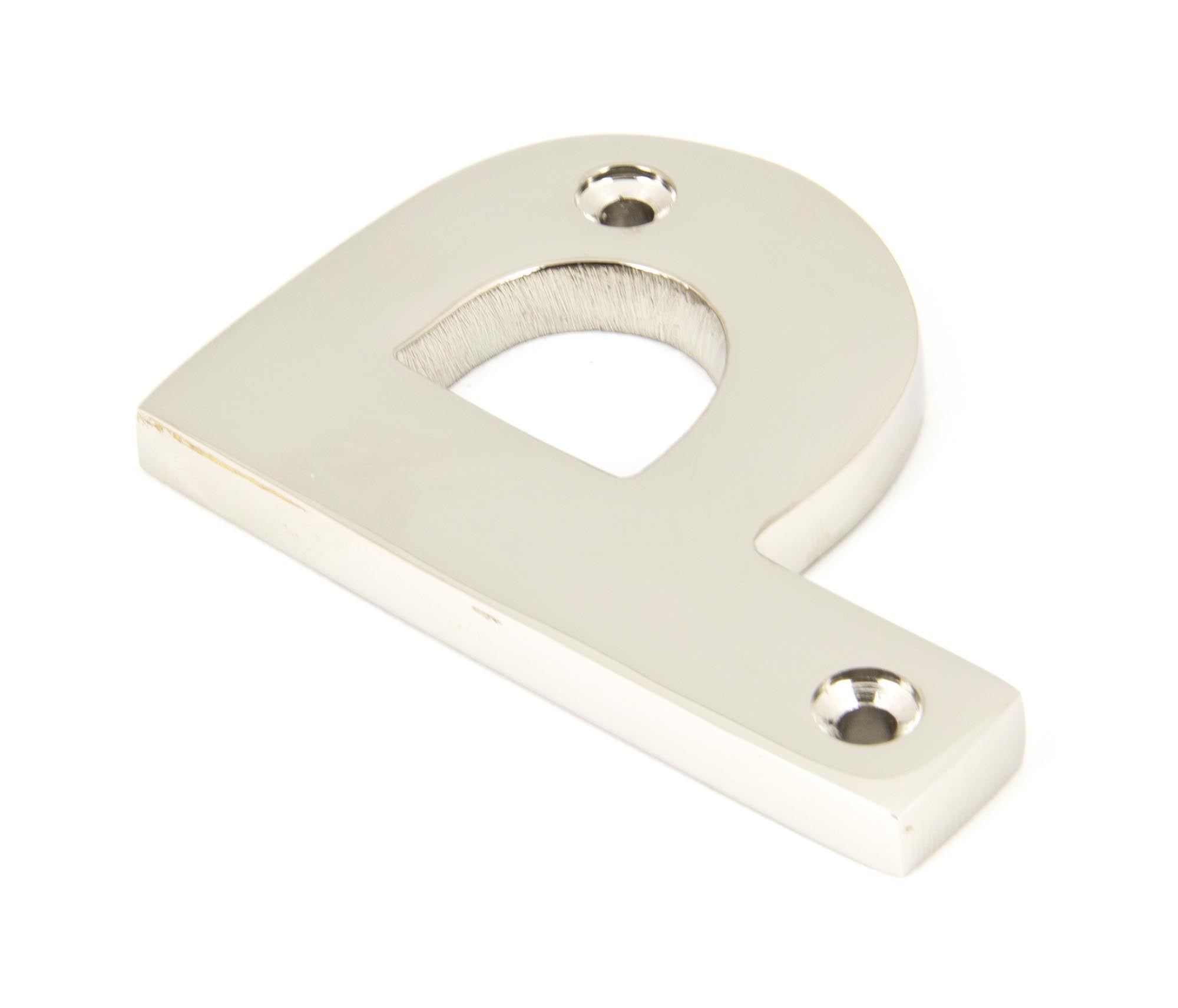 Polished Nickel Letter P