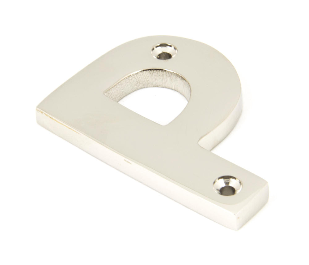 Polished Nickel Letter P