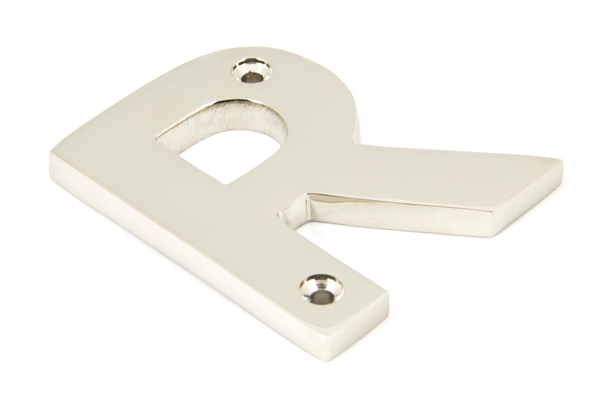 Polished Nickel Letter R