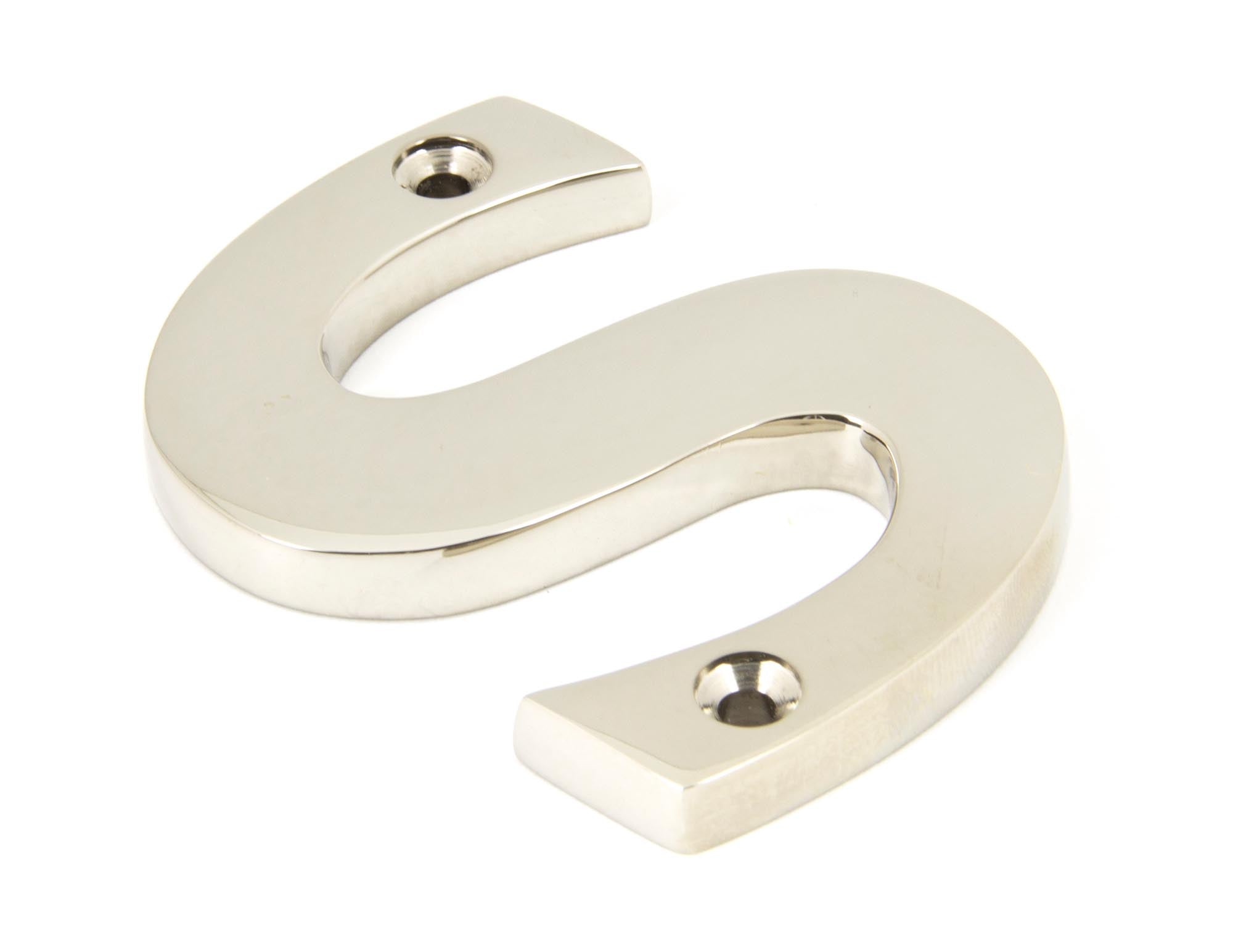 Polished Nickel Letter S