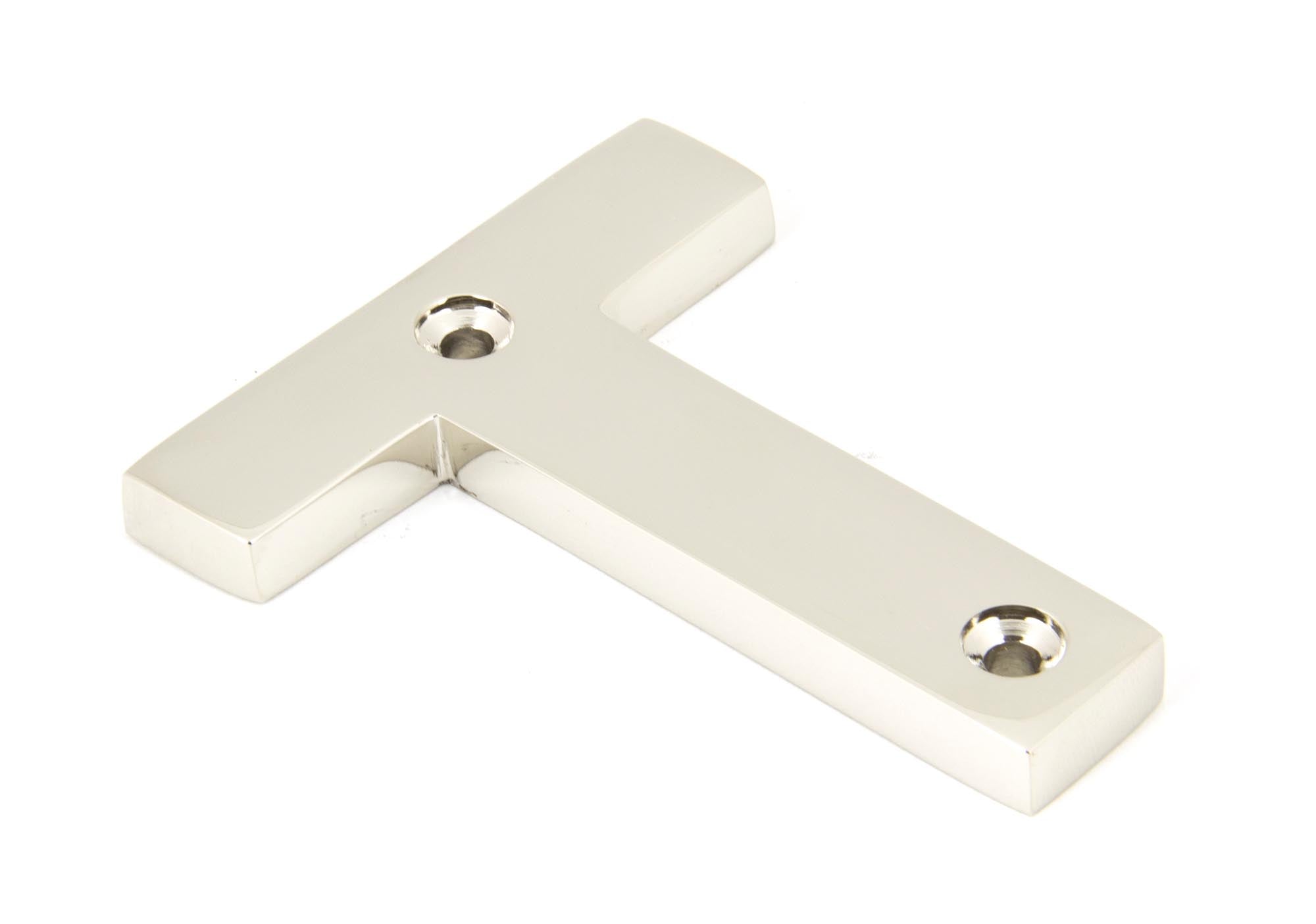 Polished Nickel Letter T