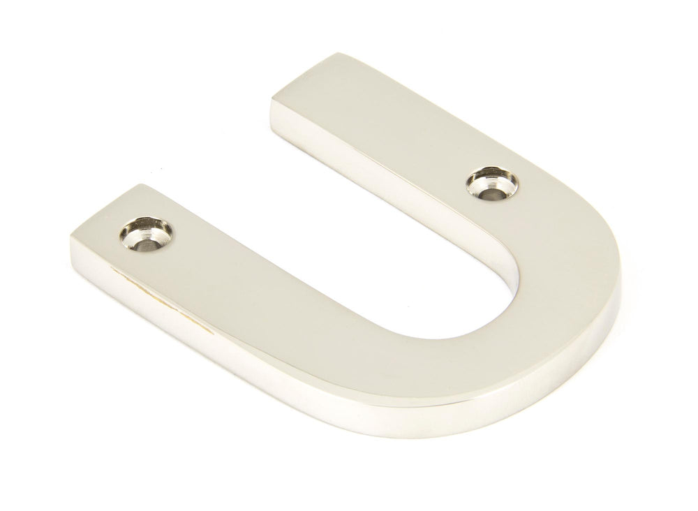 Polished Nickel Letter U