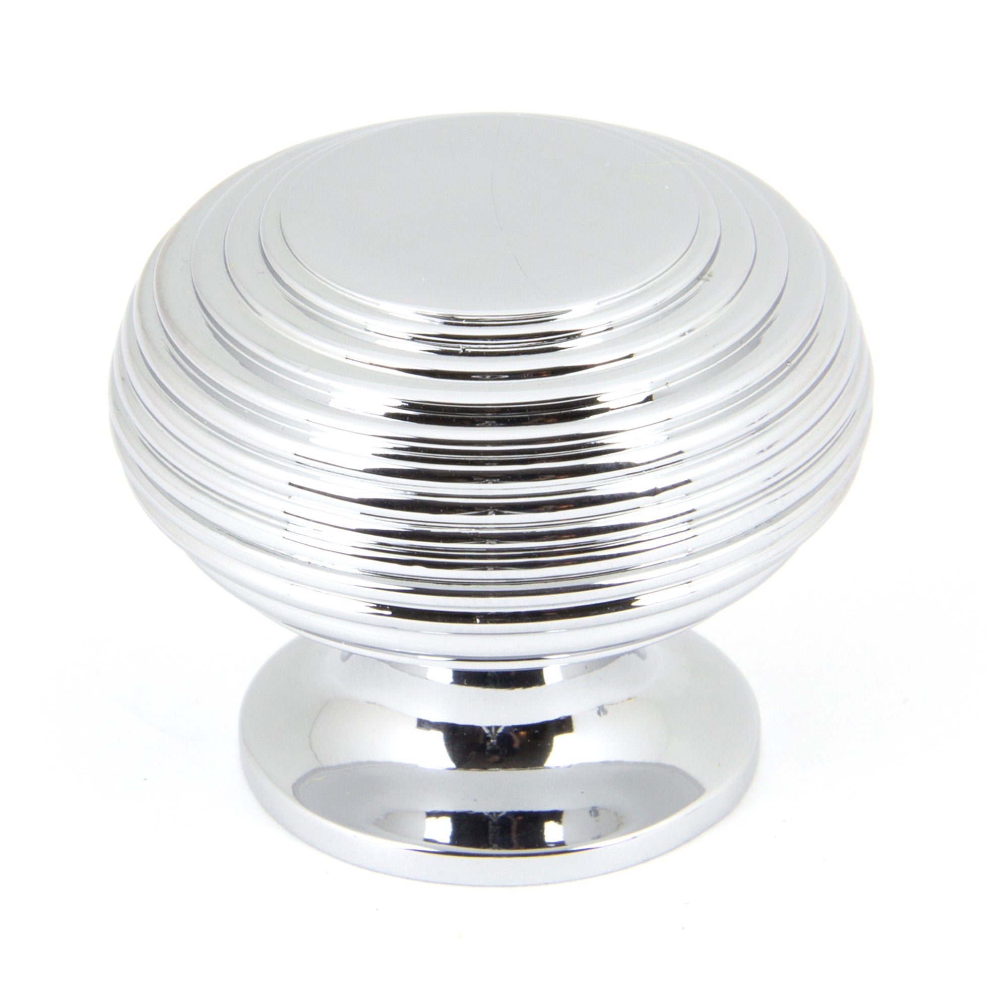 Polished Chrome Beehive Cabinet Knob 40mm