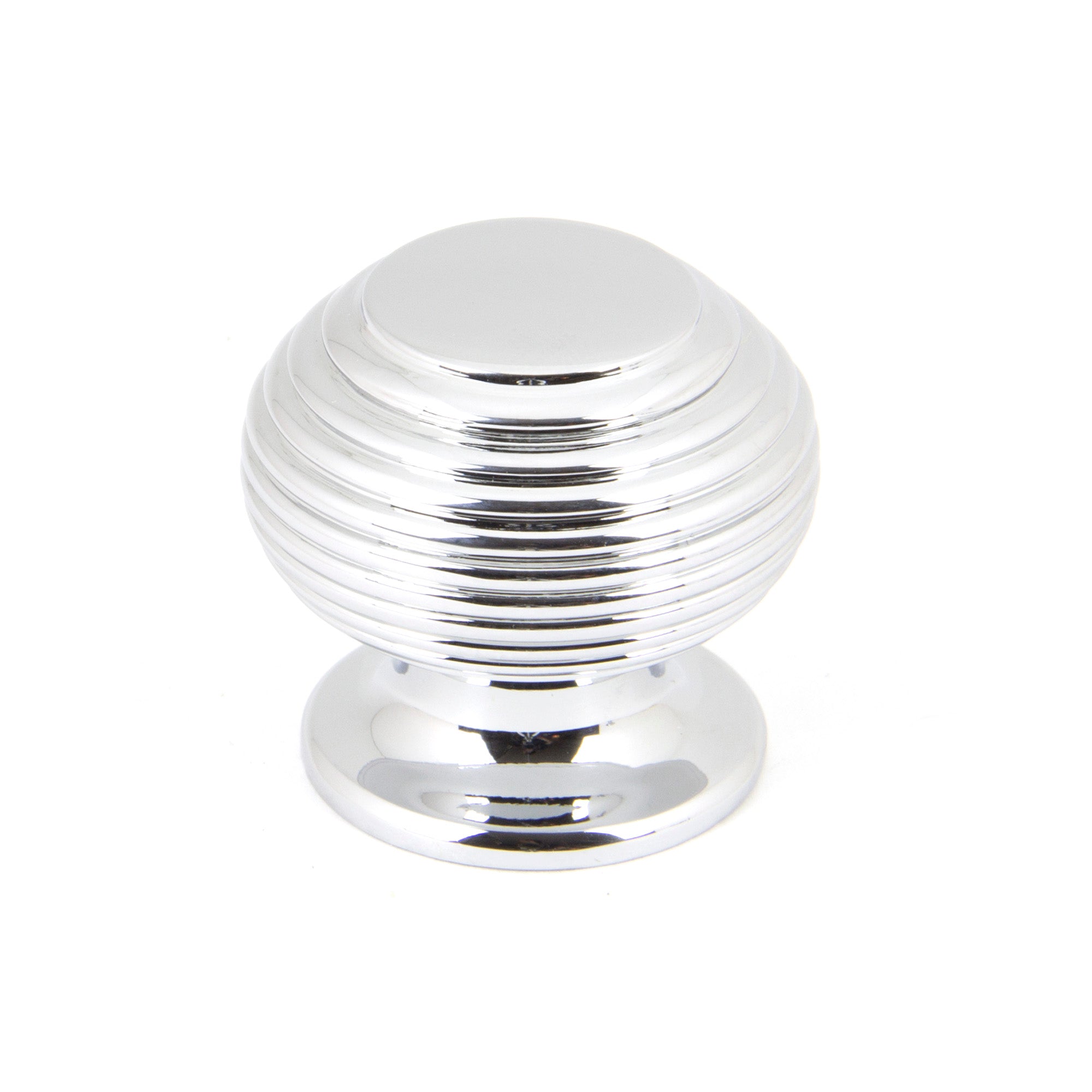Polished Chrome Beehive Cabinet Knob 30mm
