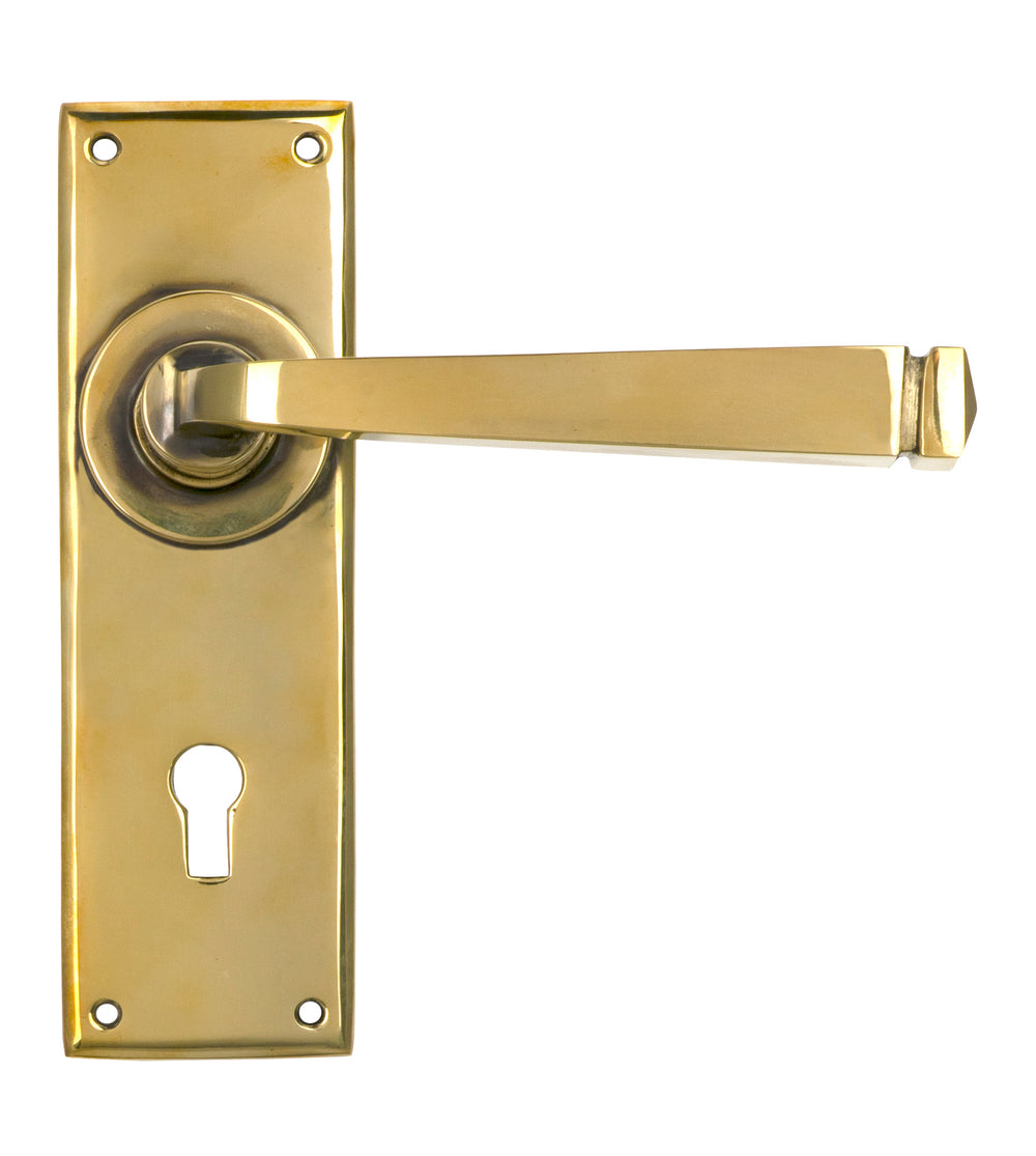 Aged Brass Avon Lever Lock Set