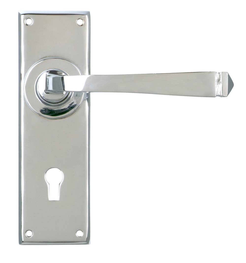 Polished Chrome Avon Lever Lock Set