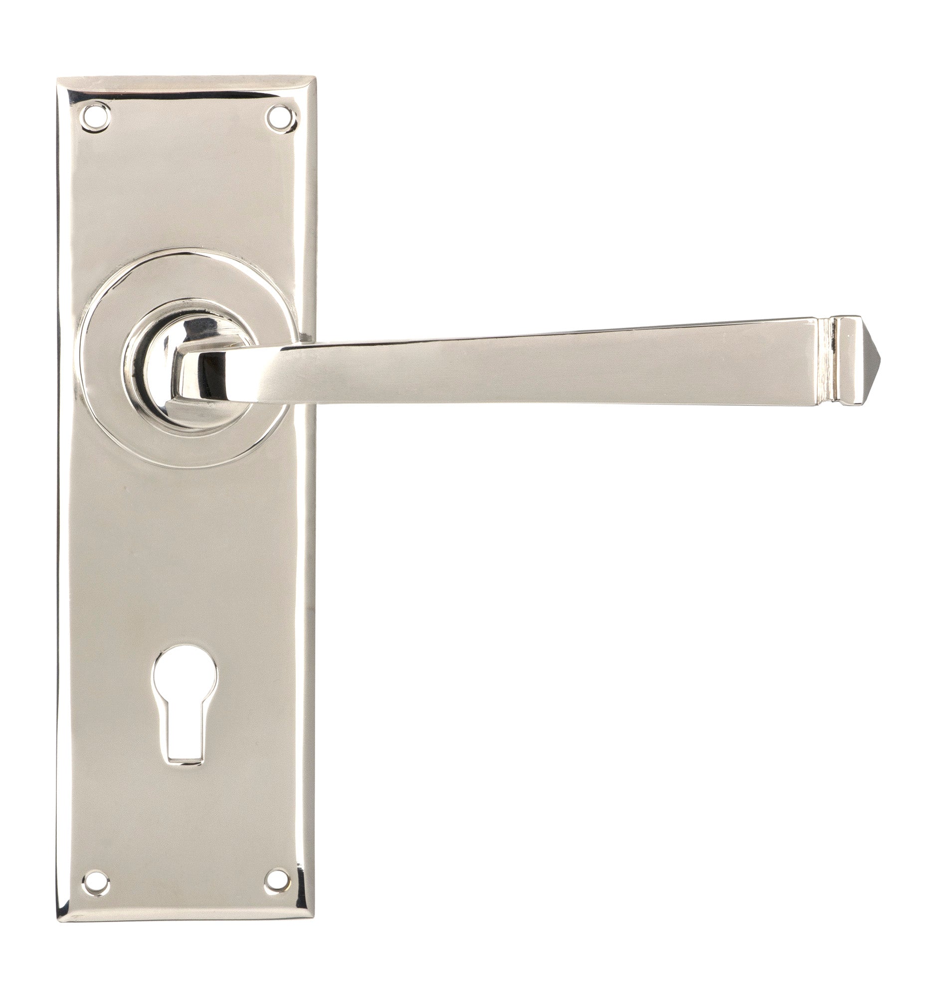 Polished Nickel Avon Lever Lock Set