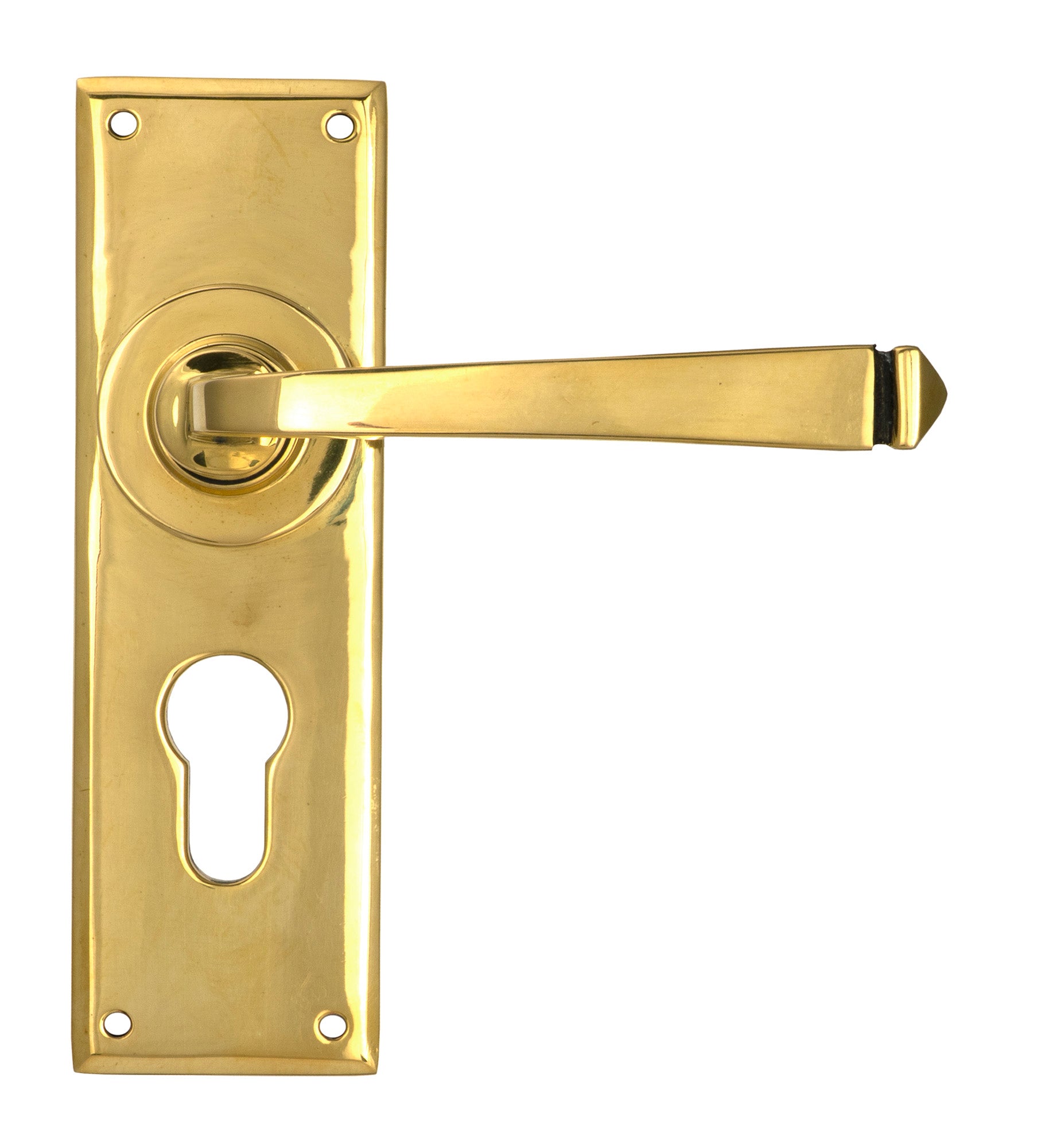 Aged Brass Avon Lever Euro Lock Set
