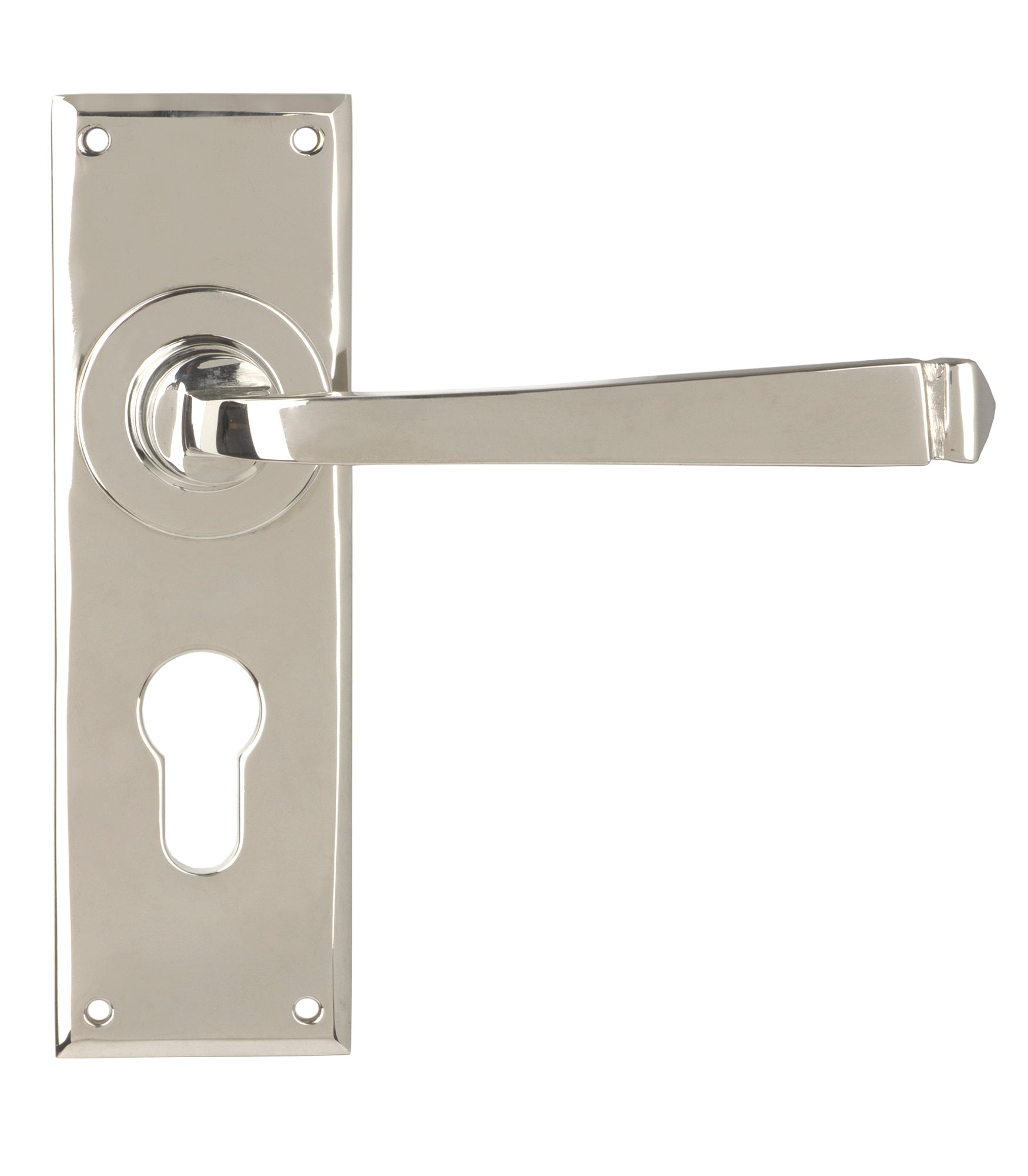Polished Nickel Avon Lever Euro Lock Set