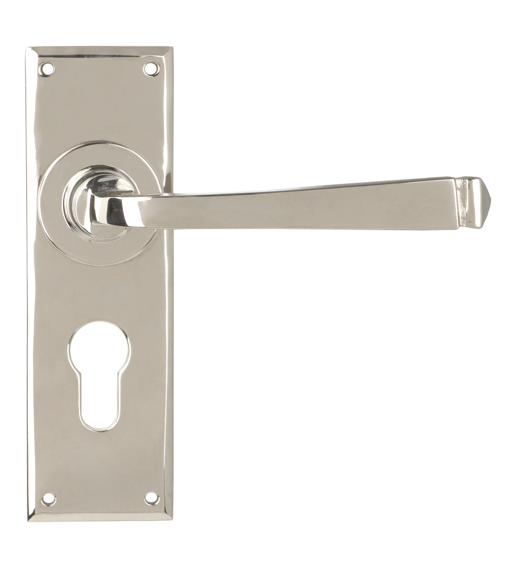 Polished Nickel Avon Lever Euro Lock Set