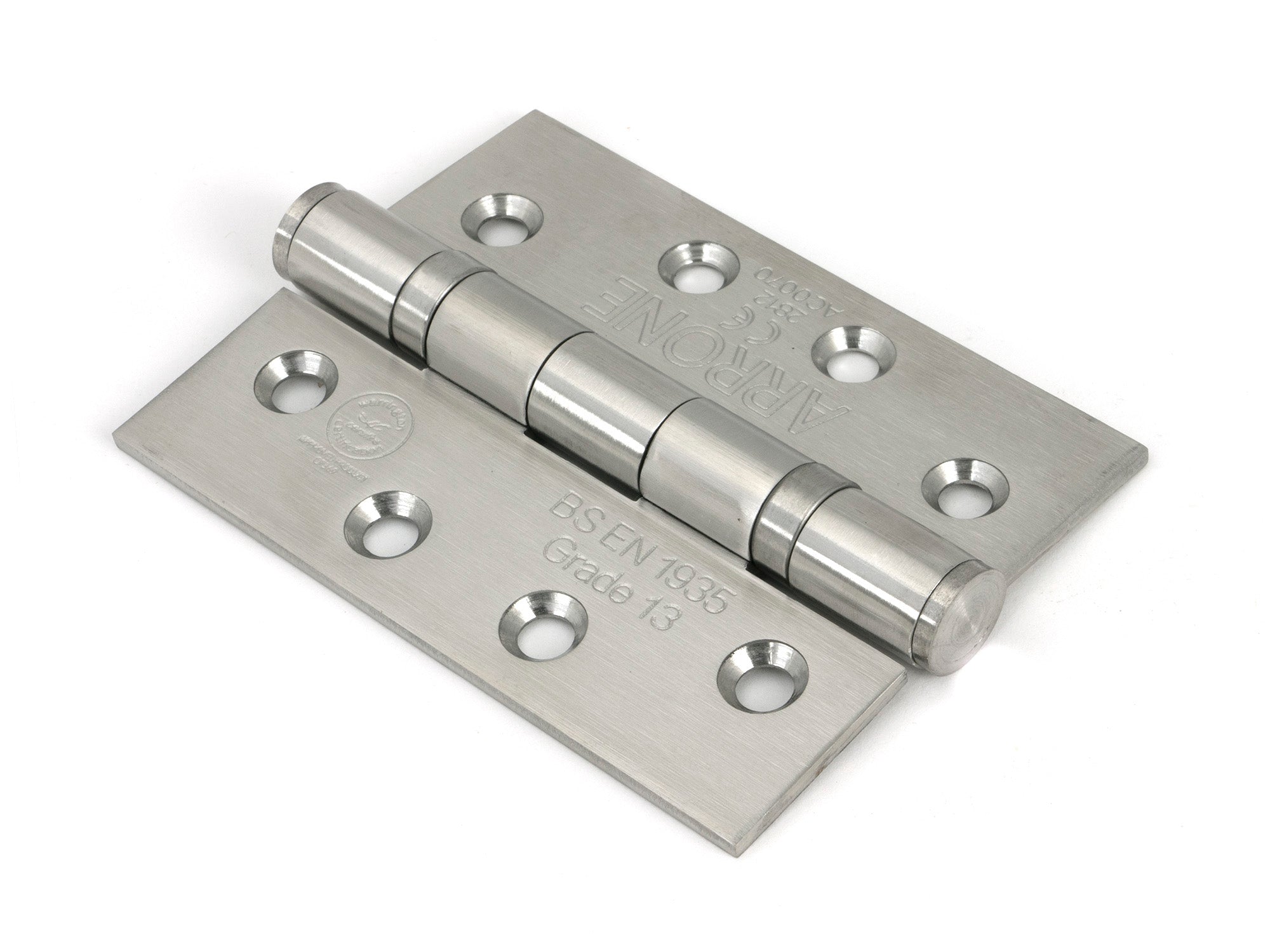 Satin SS (304) 4" Ball Bearing Butt Hinge (pair) F/R