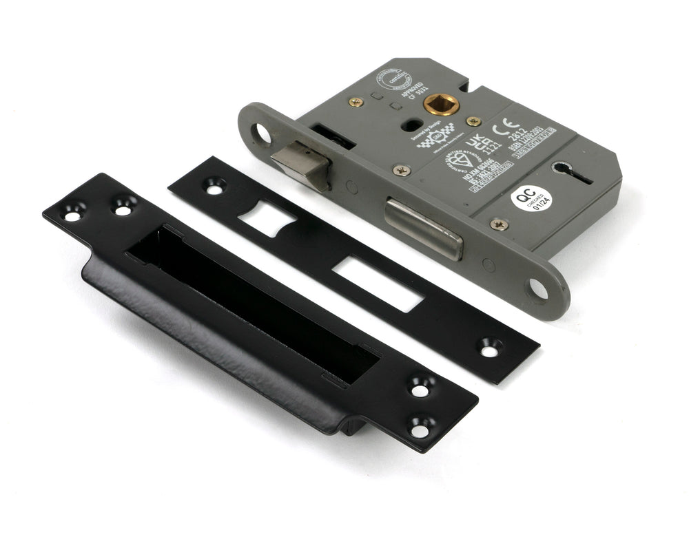 Black 3" 5 Lever BS Sash Lock