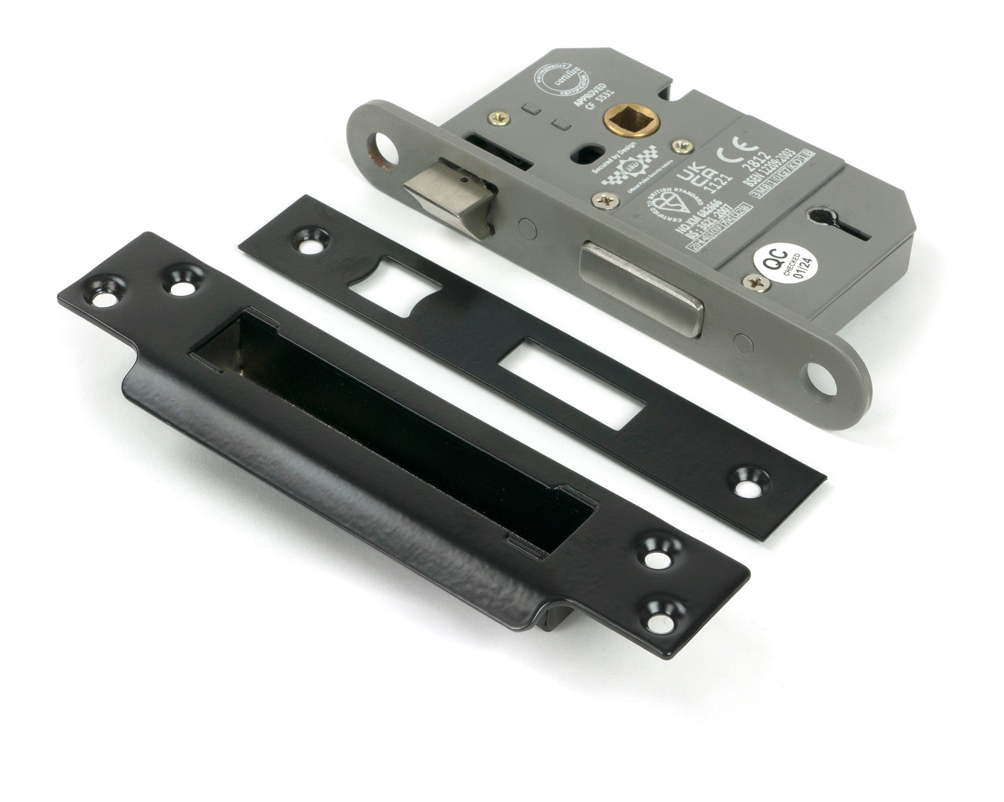 Black 2½" 5 Lever BS Sash Lock KA