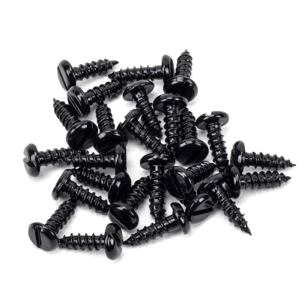 Black 8x½" Round Head Screws (25)