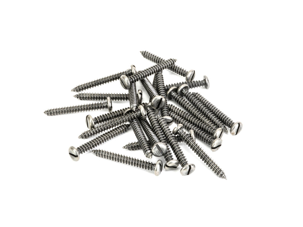 Pewter 10x1½" Round Head Screws (25)