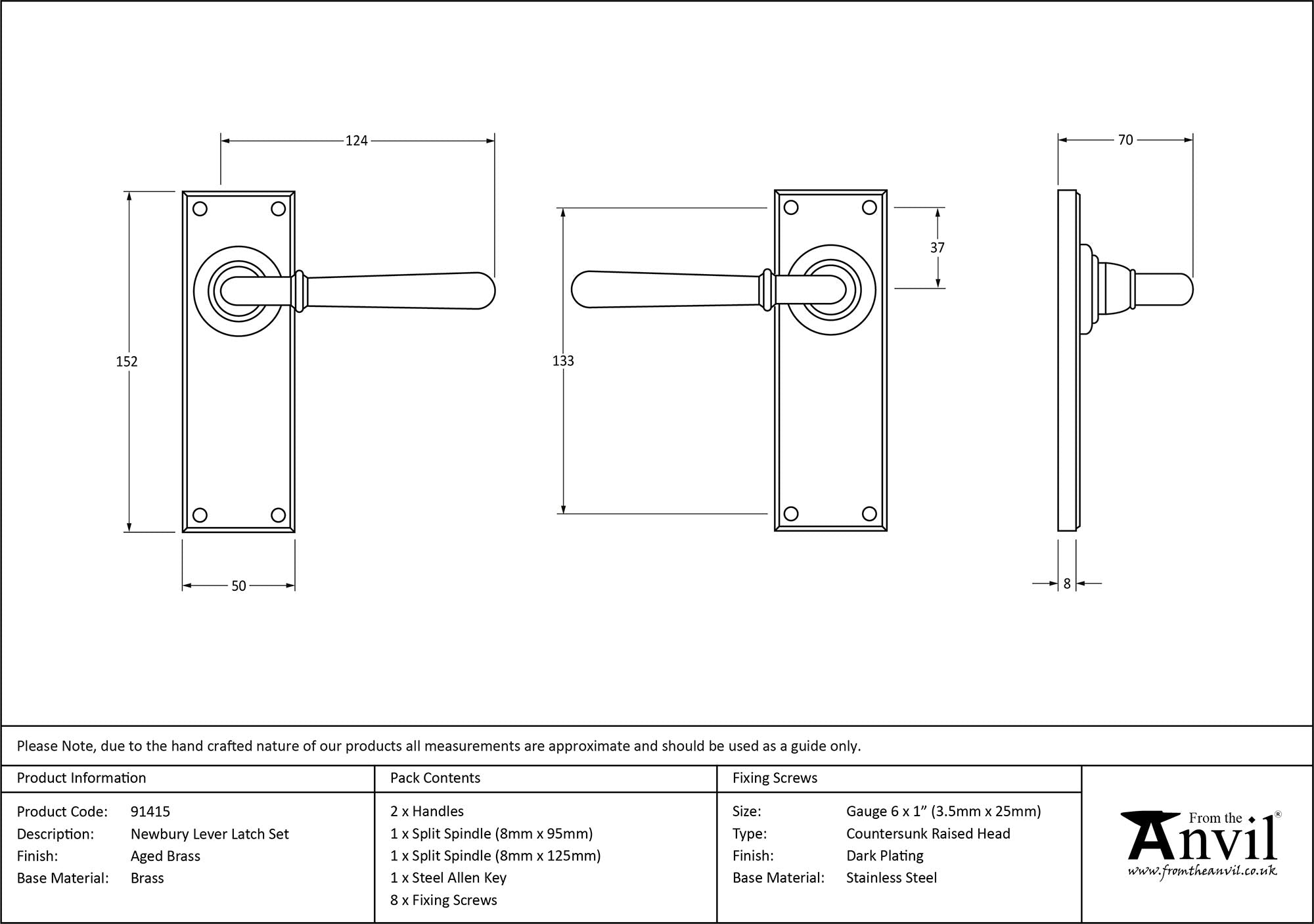 Newbury Lever Latch Set