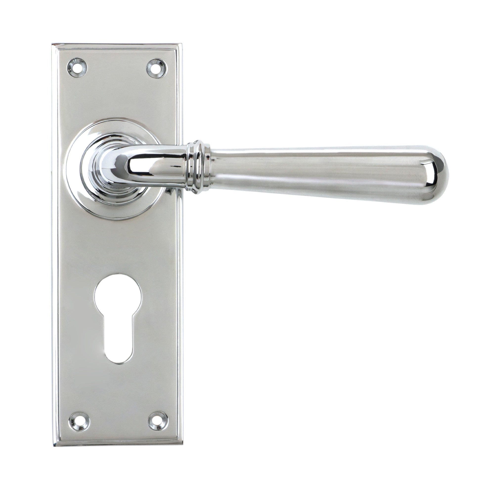 Polished Chrome Newbury Lever Euro Lock Set