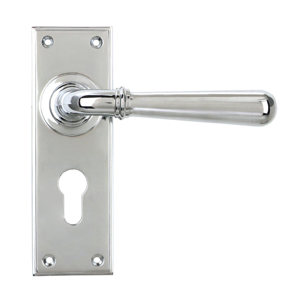 Polished Chrome Newbury Lever Euro Lock Set