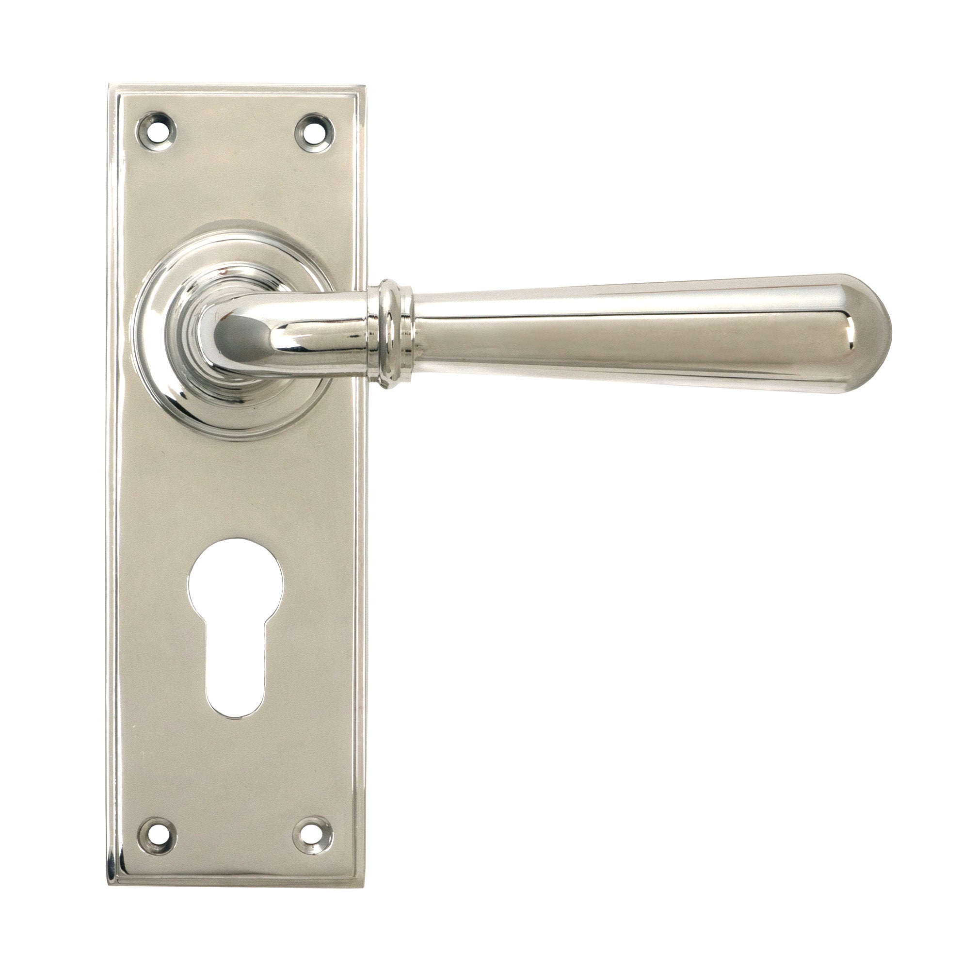 Polished Nickel Newbury Lever Euro Lock Set