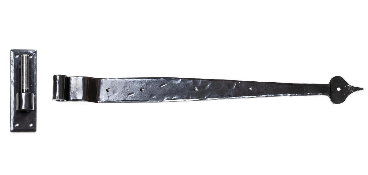 Black 24" Hook & Band Hinge - Cranked (pair)