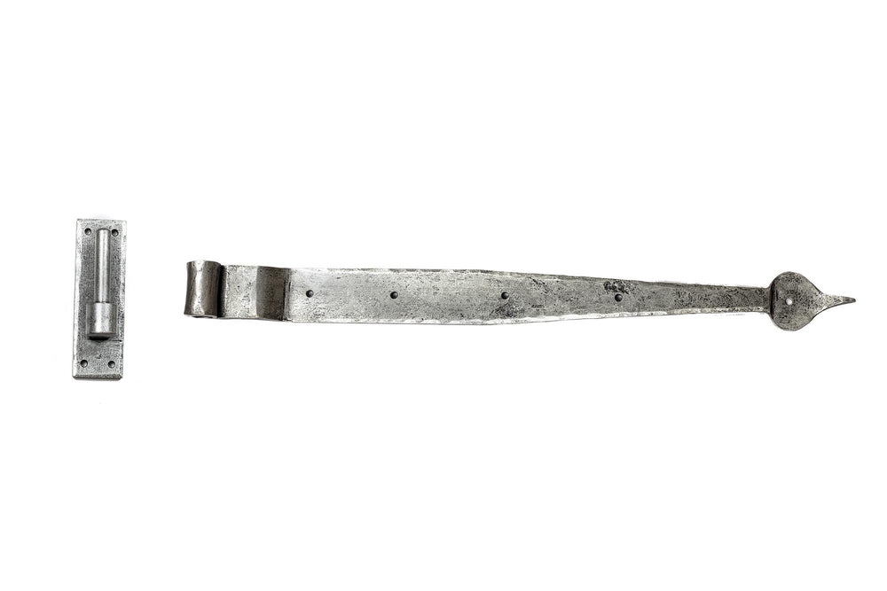 Pewter 24" Hook & Band Hinge - Cranked (pair)