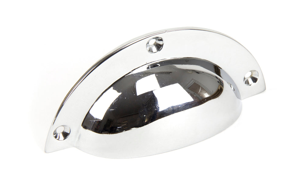 Polished Chrome 4" Plain Drawer Pull
