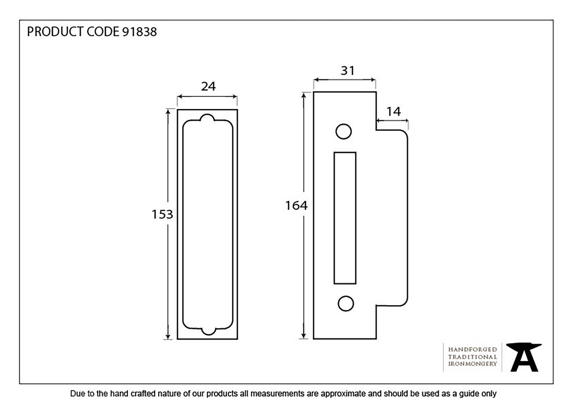 Rebate Kit For Horizontal 5 Lever Sash Lock