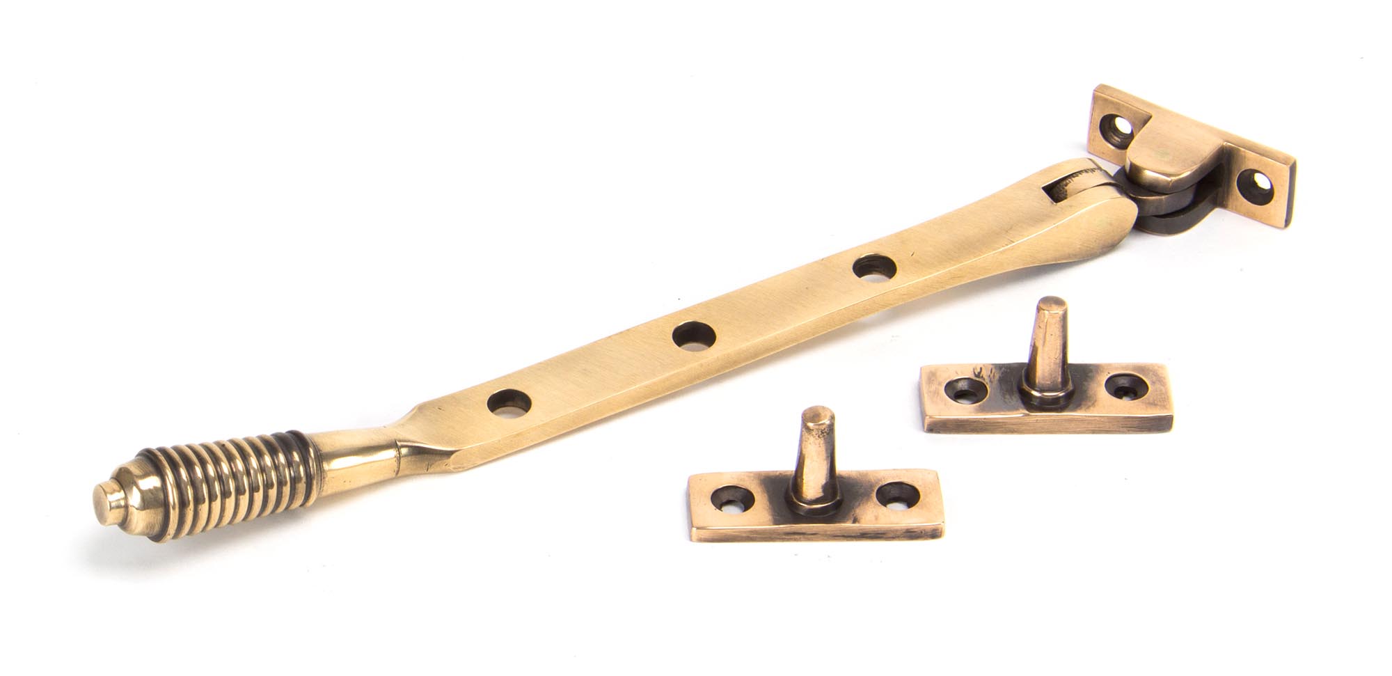Polished Bronze 8" Reeded Stay