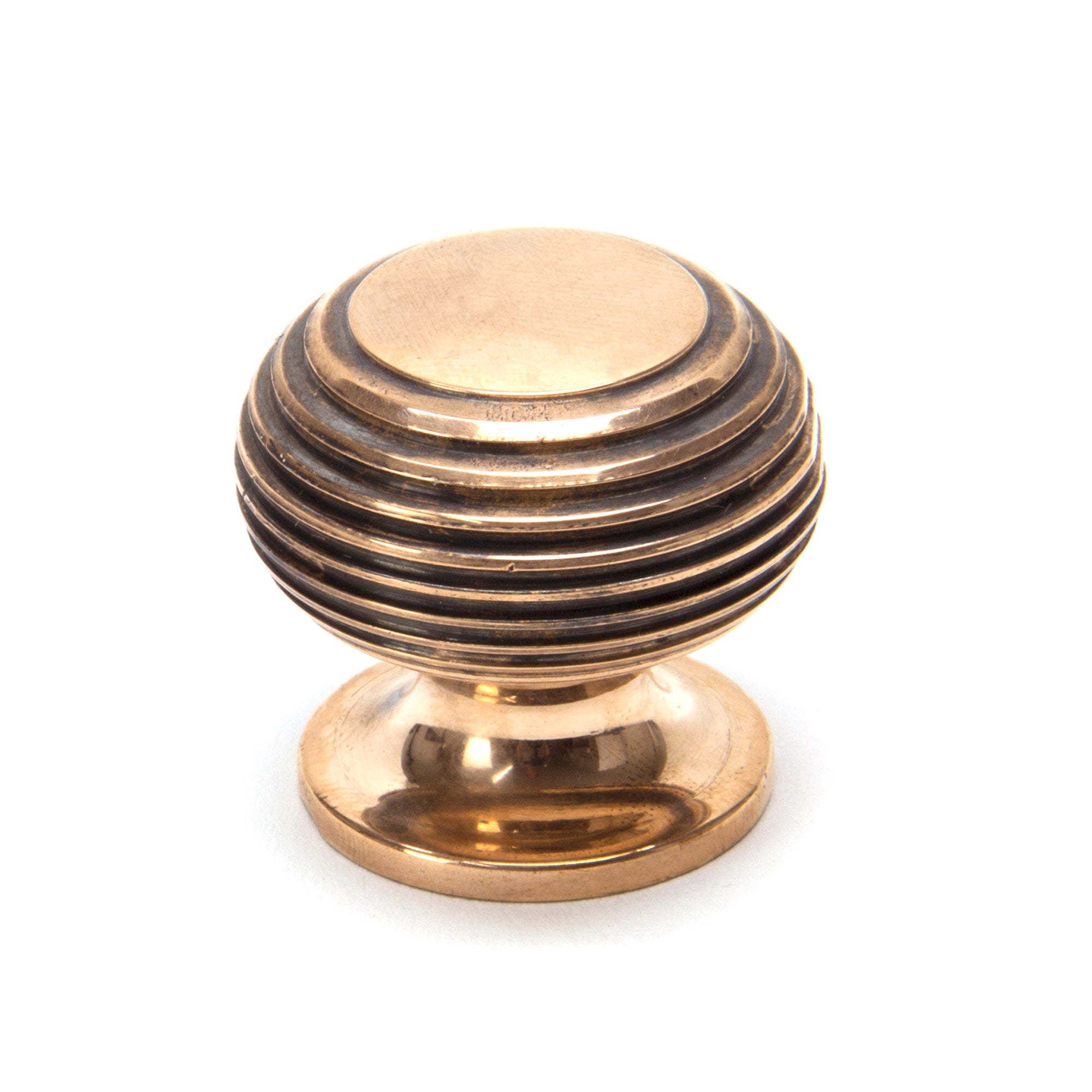 Polished Bronze Beehive Cabinet Knob 30mm