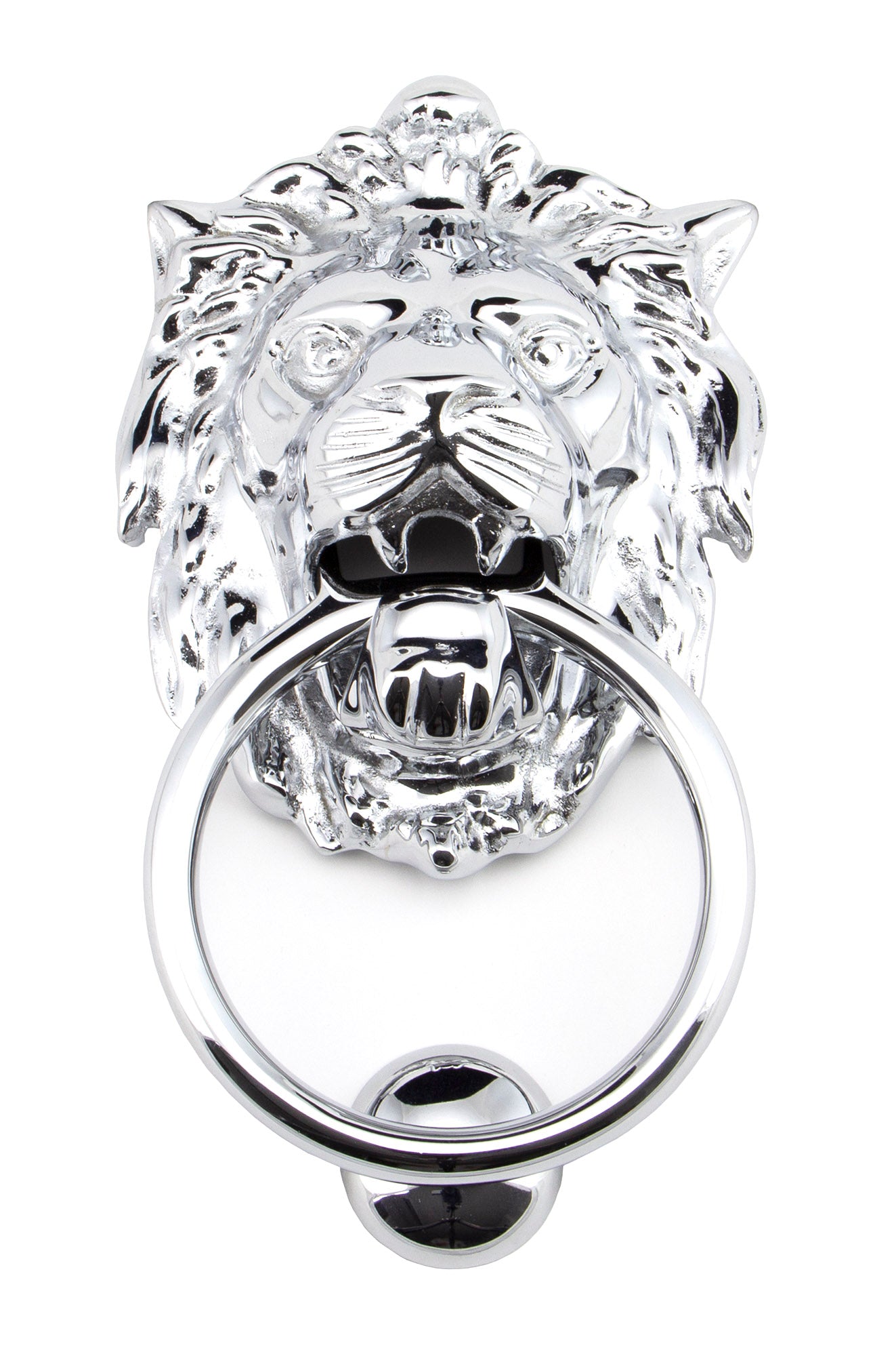 Polished Chrome Lion Head Door Knocker