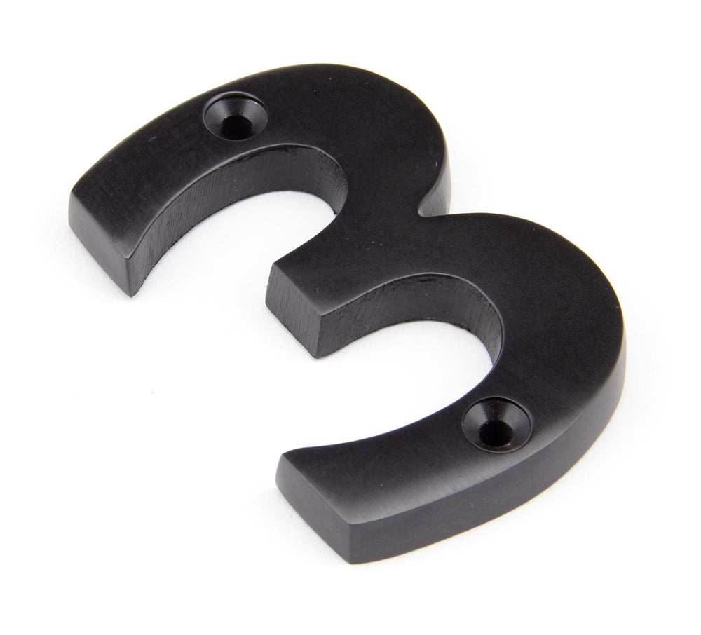 Aged Bronze Numeral 3